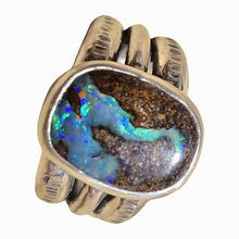 Load image into Gallery viewer, Chunky Boulder Opal Stacker Ring