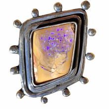 Load image into Gallery viewer, Boulder Opal Dotty Borders Ring or Pendant