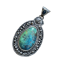 Load image into Gallery viewer, Campitos Turquoise and Lightning Ridge Opal Serpent Pendant
