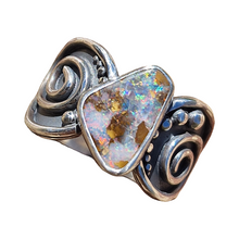 Load image into Gallery viewer, Boulder Opal Swirl Ring