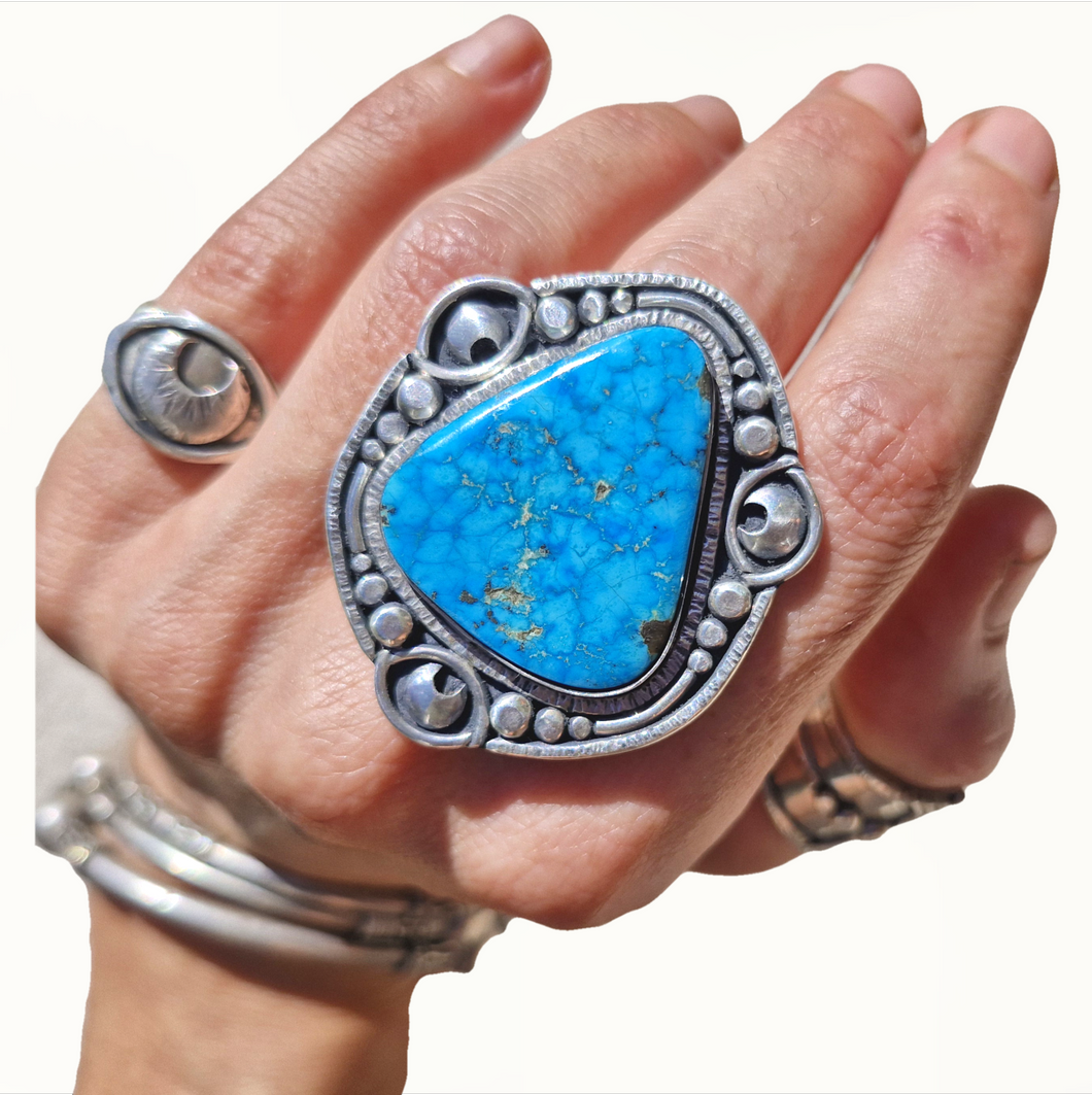 Turquoise Seeing Past Present Future Ring or Pendant