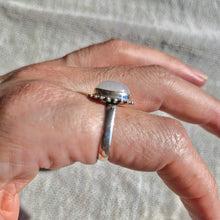 Load image into Gallery viewer, Moonstone 925 Silver Dot Ring