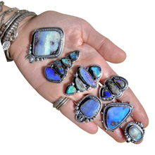 Load image into Gallery viewer, Lightening Ridge Opal Ring or Pendant