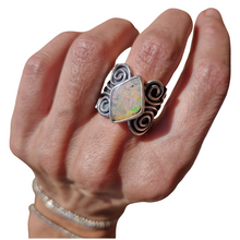 Load image into Gallery viewer, Spiralverse Boulder Opal Ring