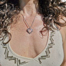 Load image into Gallery viewer, Boulder Opal Dotty Heart Pendant