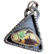 Load image into Gallery viewer, Turquoise 925 Silver Triangle Pendant