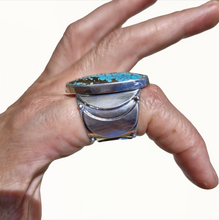 Load image into Gallery viewer, No.8 Turquoise Moon Phase Ring