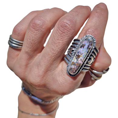 Boulder Opal Stars & Moon Magic Ring