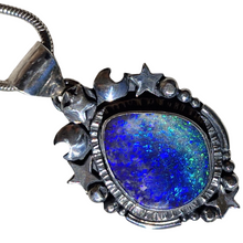 Load image into Gallery viewer, Star Moon Magic Boulder Opal Pendant