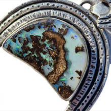 Load image into Gallery viewer, Double Rainbow Boulder Opal Necklace