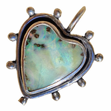 Load image into Gallery viewer, Boulder Opal Dotty Heart Pendant