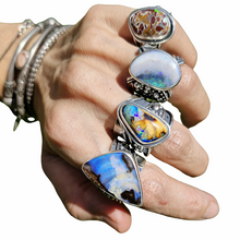 Load image into Gallery viewer, Waves of Life Boulder Opal Ring