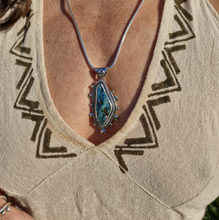 Load image into Gallery viewer, Rustic Moon Boulder Opal Pendant Necklace