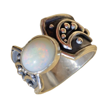 Load image into Gallery viewer, Mintabie Opal Natures Swirls Ring
