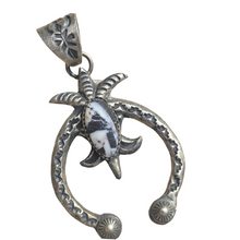 Load image into Gallery viewer, K Billah White Buffalo 925 Silver Naja Pendant