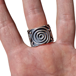 Spiralverse Boulder Opal Ring