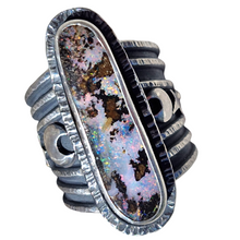 Load image into Gallery viewer, Boulder Opal Stars &amp; Moon Magic Ring