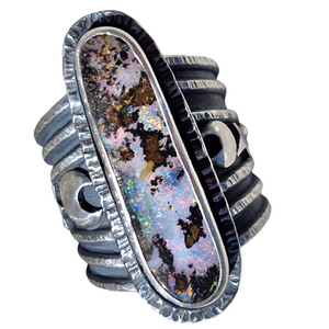 Boulder Opal Stars & Moon Magic Ring