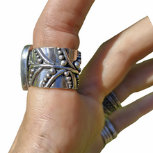 Load image into Gallery viewer, Double Boulder Opal Earth Lines Ring
