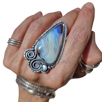 Boulder & Mintabie Opal Ring or Pendant