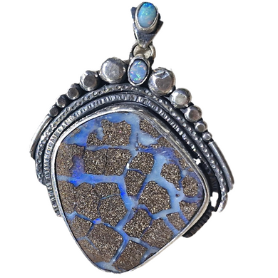 Boulder & Mintabie Opal Pendant