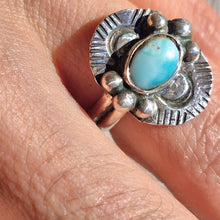 Load image into Gallery viewer, Numi Olive 925 Silver Turquoise Mini Shield Ring