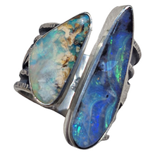 Load image into Gallery viewer, Boulder Opal Stars &amp; Moon Magic Ring