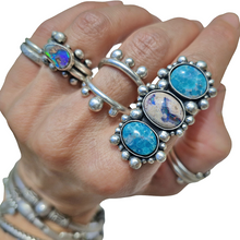 Load image into Gallery viewer, Mexican Opal &amp; Turquoise Dot Ring or Pendant