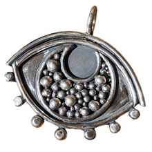 Load image into Gallery viewer, Handmade Australia custom statement sterling silver third eye pendant 