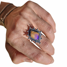 Load image into Gallery viewer, Boulder Opal Dotty Borders Ring or Pendant