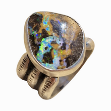 Load image into Gallery viewer, Chunky Boulder Opal Stacker Ring
