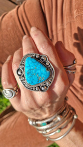 Turquoise Seeing Past Present Future Ring or Pendant