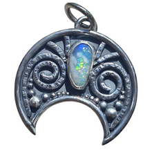 Load image into Gallery viewer, Cresent Moon Opal Pendant