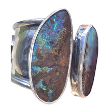 Load image into Gallery viewer, Boulder Opal Moonphase Ring