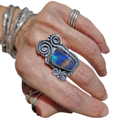 Boulder Opal Ring or Pendant