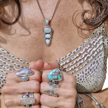 Load image into Gallery viewer, Boulder Opal, Mintabie Opal and Royston Turquoise Pendant