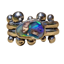 Load image into Gallery viewer, Double Dotty Boulder Opal Ring - Made to Order