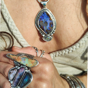 Boulder and Doublet Opal Pendant & Necklace