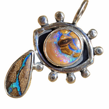 Load image into Gallery viewer, Boulder Opal Mini Eye Tear Pendant