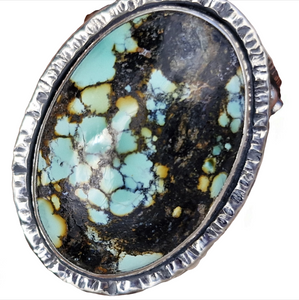 Turquoise Rustic Borders Ring