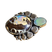 Load image into Gallery viewer, Boulder Opal and Lightning Ridge Opal Chunky Dots Ring or Pendant